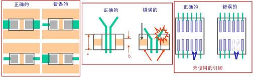 元件焊盘两边的引线宽度要一致